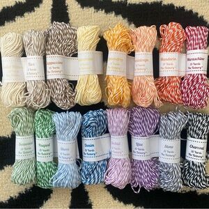 NEW Lot of 16 BAKERS TWINE 15 Yards Of Each Color